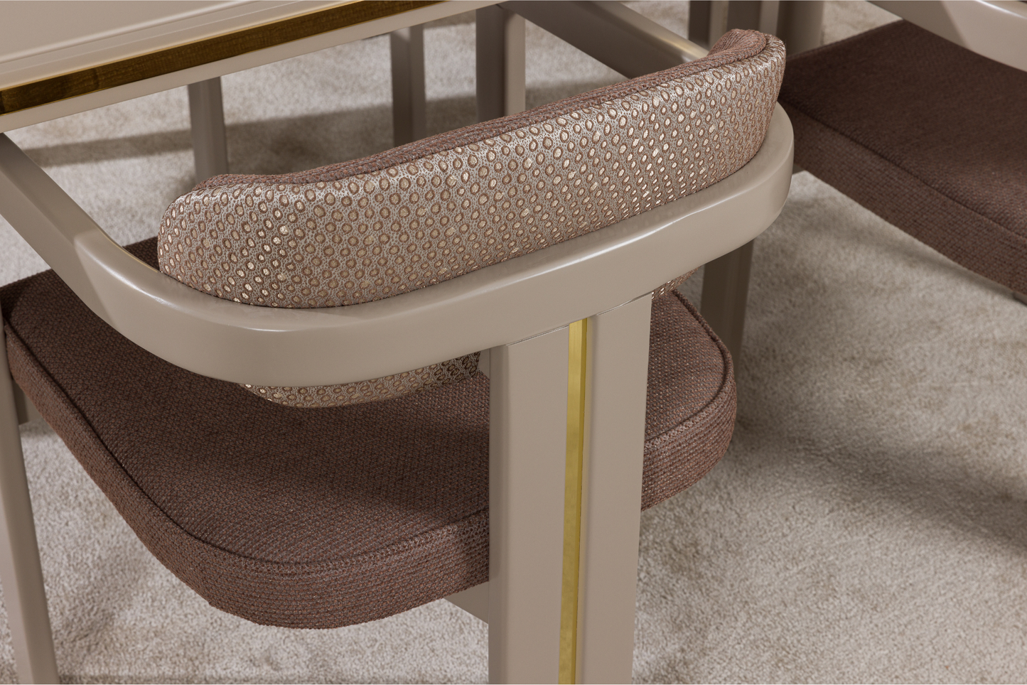 Hera Gold Dining Table Set