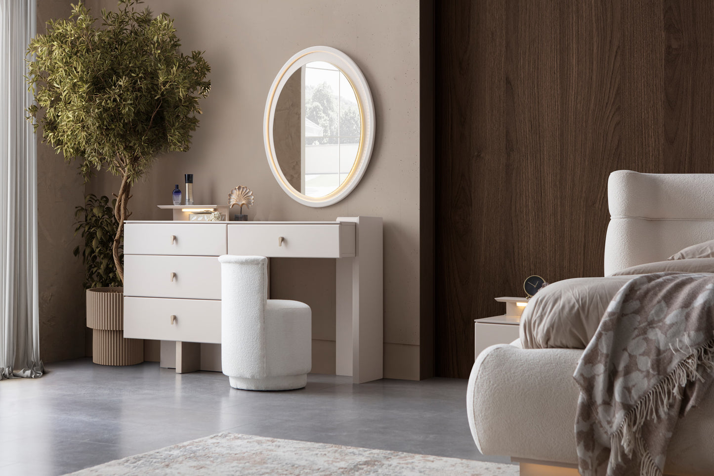 Bonje Vanity Dressing Table with LED Mirror