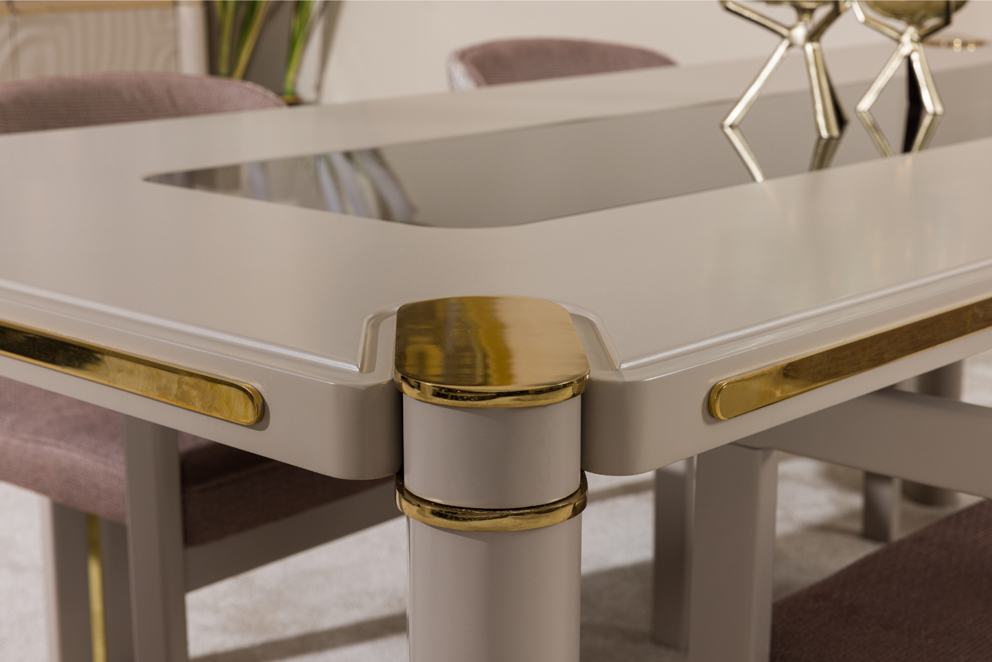 Hera Gold Dining Table Set