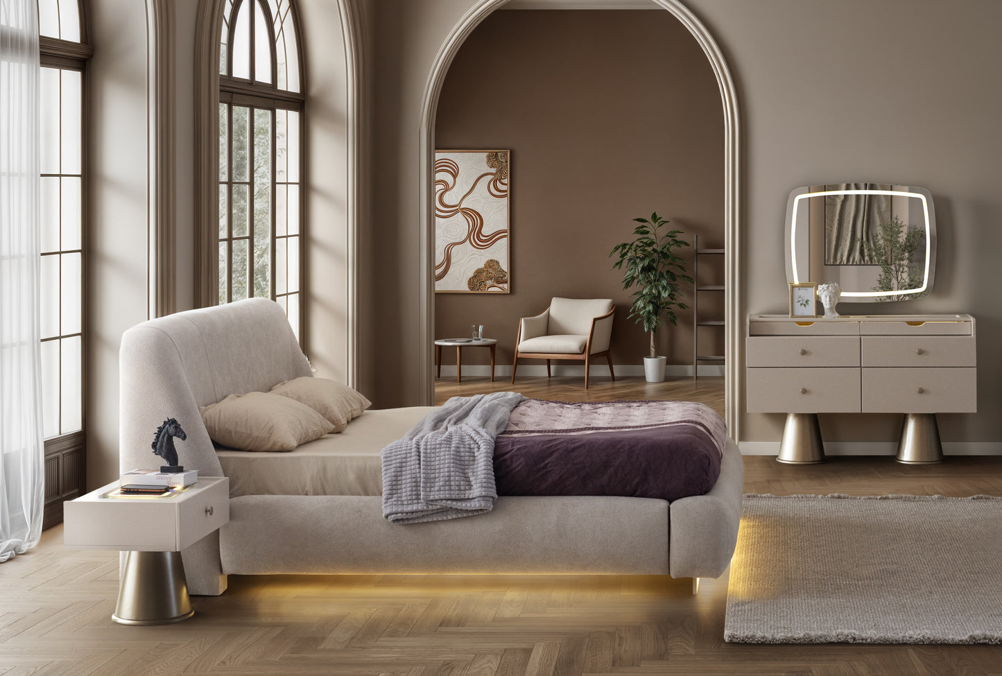 Dolje Wireless Charging Bedside Table