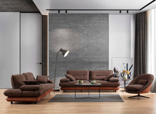 Gradyan Brown Sofa Set