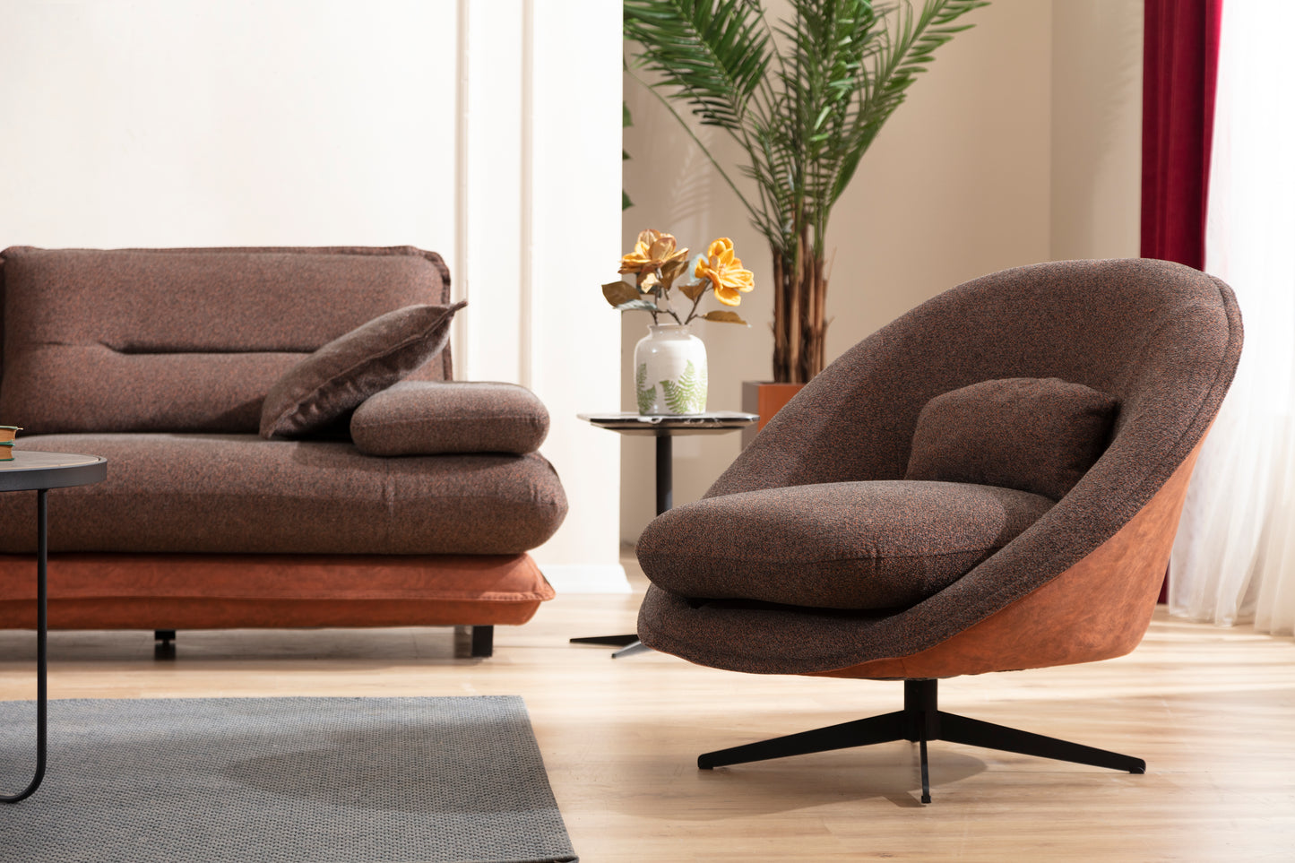 Gradyan Brown Sofa Set