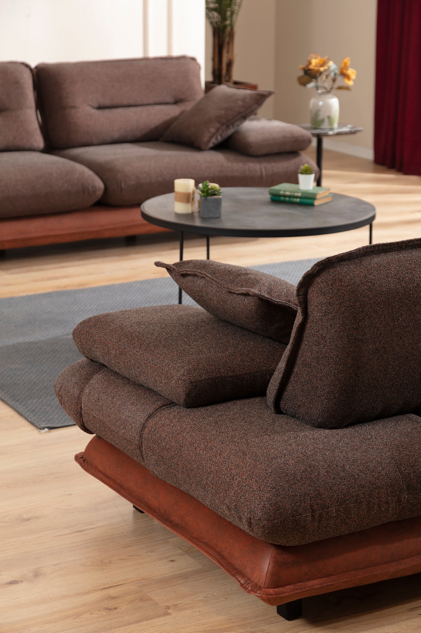 Gradyan Brown Sofa Set