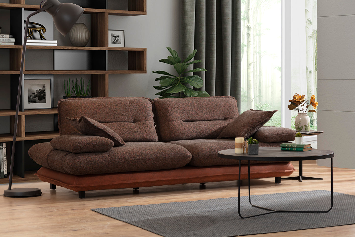 Gradyan Brown Sofa Set